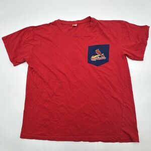 St. Louis Cardinals Pocket T-Shirt MLB Retro Baseball Pocket Logo Women's XL
